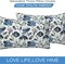 Throw Pillow Covers Blue Floral Pillow Covers 20x12 Inch Set of 2 Throw Pillows Decorative Pillow Cases Cushion Covers for Bedroom Livingroom Sofa Farm House